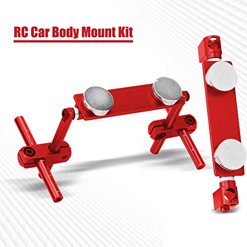 Tbest Magnetic Body Mount Kit, Aluminum Invisible Design for 1/10 Scale RC Racing Car Accessory for Racers and Hobbyists in Competitive Events, Off-Road Tracks, and Quick Body Changes