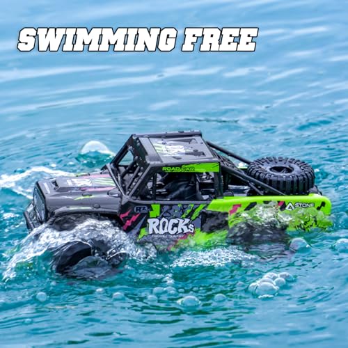 KB KAIBO Q191 1:16 Amphibious Remote Control Car - Waterproof All Terrain RC Monster Truck for Kids, 50+ Min Play with 2 Batteries, 2.4Ghz 4WD Off-Road Toy for Boys Girls 6-12+ (Gift Idea)-Blue - color: Q191 Blue