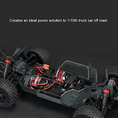 GLOBACT 550 12T Brushed Motor & 80A ESC Combo for 1/10 RC Truck Car -T Plug | BEC 5A 7.4V/6.4V - size: T Plug