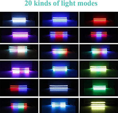 GLOBACT RC Light Bar 155mm 24 Beads for TRX4 TRX6 SCX10 1/10 RC Crawler | 1/10 Roof Lamp with 20 Modes