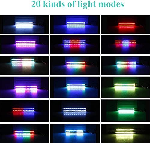 GLOBACT RC Light Bar 155mm 24 Beads for TRX4 TRX6 SCX10 1/10 RC Crawler | 1/10 Roof Lamp with 20 Modes