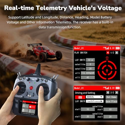 Radiolink R16F 16 Channels 2.4GHz RC Receiver for RC Car | Radiolink Remote Controller T16D, T12D, RC4GS V3, RC6GS V3, RC8X, Long Distance Control Receiver, for RC Car, Boat, Robots