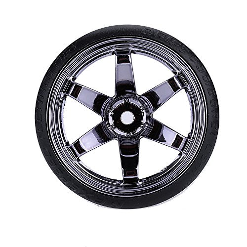 GoolRC 4PCS/Set 1/10 Drift Car Tires Hard Tyre Replacement for Traxxas HSP Tamiya HPI Kyosho On-Road Drifting Car (Titanium) - color: Titanium