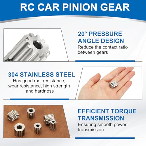uxcell 1 Mod 11T Spur Gear 4mm Bore, 304 Stainless Steel Pinion Gear, 20°Pressure Angle, for Spur Rack and RC Model Car or Motor DIY - size: 1 Mod 11T, 4mm