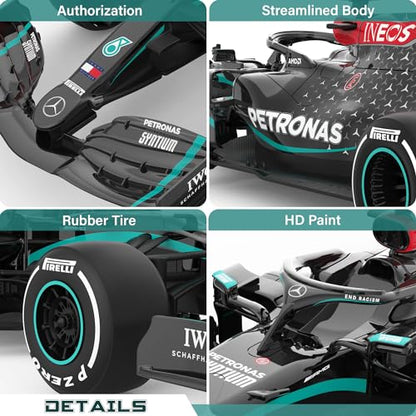 Voltz Toys Authentic Licensed 1:18 Mercedes-Benz F1 W11 Remote Control Car - F1 Collection RC car Series for Kids and Adults - 2.4GHz RC Car for Gift (1:18 Mercedes-Benz F1 W11) - color: 1:18 Mercedes-benz F1 W11