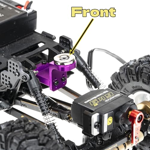 RampCrab AX24 Invisible Body Shell Mount, Magnetic Body Post Set for 1/24 RC Crawler Car AX24 XC-1 Upgrades Accessories, Aluminium Alloy, Purple - color: purple