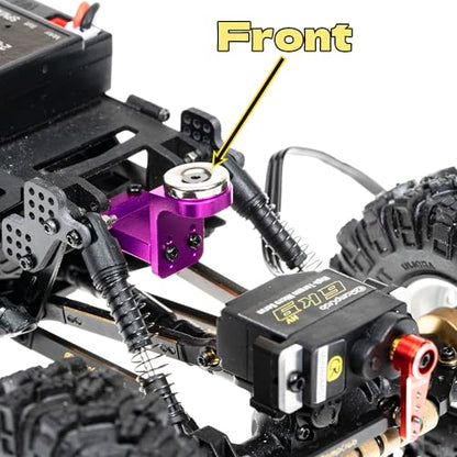 RampCrab AX24 Invisible Body Shell Mount, Magnetic Body Post Set for 1/24 RC Crawler Car AX24 XC-1 Upgrades Accessories, Aluminium Alloy, Purple - color: purple