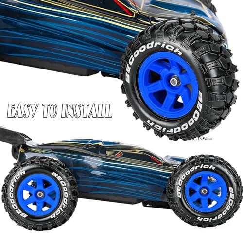 RC Wheels and Tires Off Road Monster Truck TRX E-REVO Summit HPI SAVAGEGT-2XS REDCAT Volcano-16 for 1/12 1/14 1/16 E-REVO RC 16208 16209 16210,Rc Plastic Wheels,Navy Blue - color: Navy Blue- (Rc Wheels Tires)