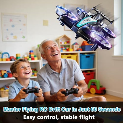 2-in-1 RC Car Airplane for Land and air for Kids Adults 6+ | ABS RC Plane Car Jet Mini Drone, Transformable Remote Control Car & RC Plane, Racing Car Stunt Plane, Gift Toys for 6-12 - size: Racing Car