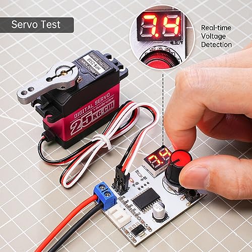 RC Digital Servo Tester 1 Channels Motor Servo Controller Centering Tool with Over-Current Protection & 2 Control Modes for RC Car Airplane Robots Tester Tool - color: Servo Tester 1ch