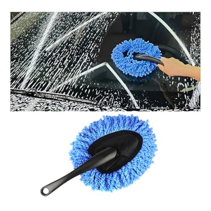 KVAEY Car Dash Duster Brush, Super Soft Microfiber Multi-Functional Car Cleaning Brush, Scratch Free Dash Dusting Tool with a Anti-Skid Handle for Vehicle Home Kitchen Cleaning (Blue) - color: Blue