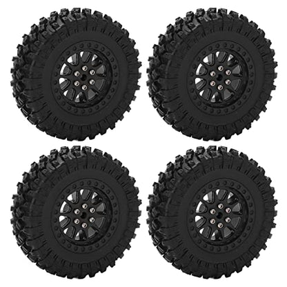 FastUU RC Car Tires Wheel, Wear Resistance Antislip RC Car Rubber Tires Excellent for WPL B14 B24 C14 C24 for MN D90 D91 D96 D99(R789BL Black)