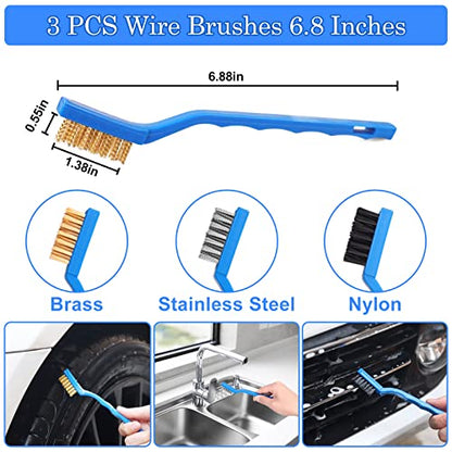 TTRCB 27Pcs Car Detailing Kit, Car Cleaning Kit, Car Detailing Brush Set, Drill Brush Set, Car Detailing Brushes, Car Wash Kit, Car Accessories, Car Cleaning Supplies for Interior, Exterior, Wheels - size: 27PCS-Blue