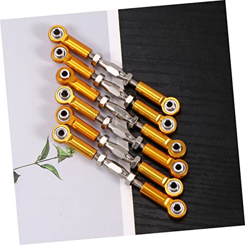 6pcs Adjustable Turnbuckle Rod Linkage for Rc Hsp Racing Trucks and Buggies Aluminum Upgrade Parts Yellow - color: Yellow