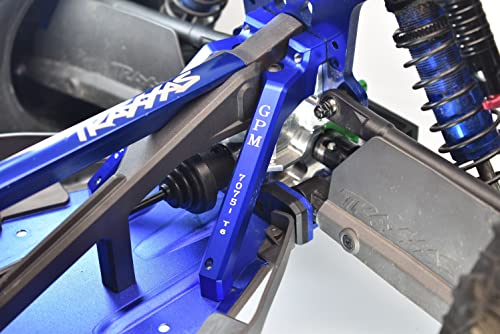 Aluminum 7075-T6 Rear Chassis Brace for Traxxas 1/8 4WD Sledge Monster Truck 95076-4 - 2Pc Set Silver