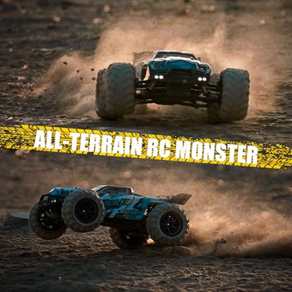 1/16 Brushless Fast RC Car for Adults, Top Speed 43mph Electric Off-Road RC Monster Trucks, 4X4 Remote Control High Speed RC Car for Hobby Toy Gifts (Blue) - color: Blue