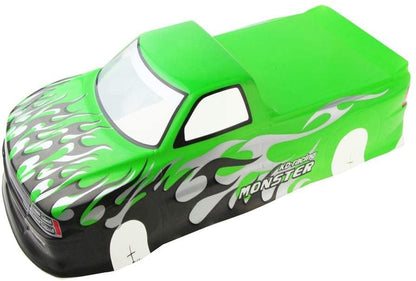 Manrock 1/10 Scale RC Painted Drift Racing Touring Onroad Car Body Shell for Pick Up Truck T-10 Green