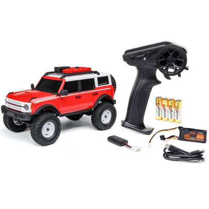 Axial 1/24 SCX24 F Bronco 4X4 RTR Brushed Rock Crawler (Battery & Charger Included) - Remote Control Car, RC Cars, RC Rock Crawler 4WD RTR 1/24 Scale for Adult (Red (AXI00006V2T6)) - color: Red (Axi00006v2t6)