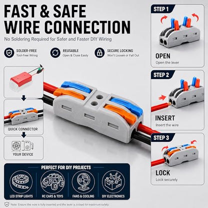 2 Pack Power Wheel Adapter for Craftsman V20 20V Battery,12AWG Wire Leads & 30A Fuse,DIY Battery Converter for Ride-On Toys,RC Cars,Robotics & LED Lights(Battery Not Included)