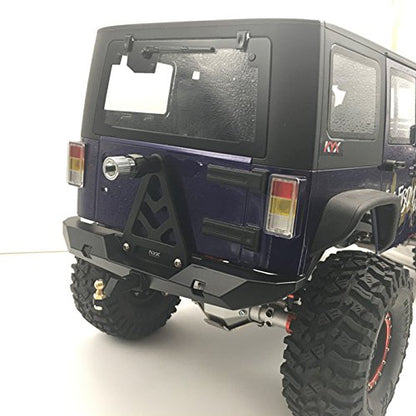 KYX Racing Alloy Rear Bumper w/Spare Tire Rack For 1/10 RC Crawler TRX-4
