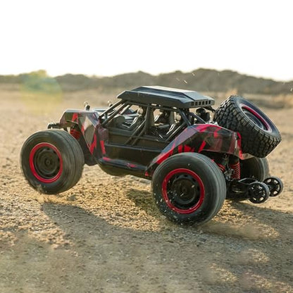 Scy 16106 1/16 Remote Control Off-Road Car AWD Rc Electric Desert Truck Light System Charging Protection Rc390 Motor 30A Esc Hobby Grade Model for Adult Hobby(Red) - color: Red