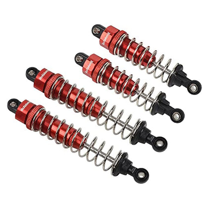 Aluminum Front & Rear Shock Absorber Assembled for Tamiya TT-02B Redcat Hongnor LRP HPI Team LOSI 1/10 Buggy Car (Red) - color: Red
