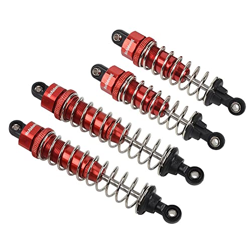 Aluminum Front & Rear Shock Absorber Assembled for Tamiya TT-02B Redcat Hongnor LRP HPI Team LOSI 1/10 Buggy Car (Red) - color: Red