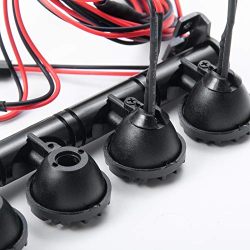 RC-Hub LED Roof Lamp Lights Bar 4 LEDs for 1/10 RC Crawler Car SCX10 - color: 4 leds