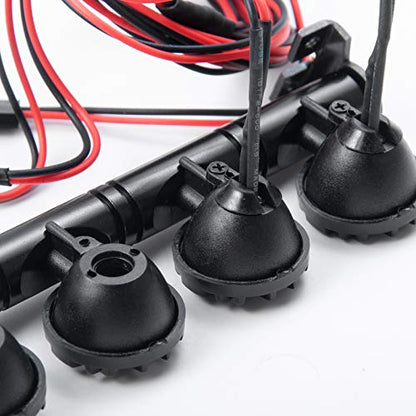 RC-Hub LED Roof Lamp Lights Bar 4 LEDs for 1/10 RC Crawler Car SCX10 - color: 4 leds