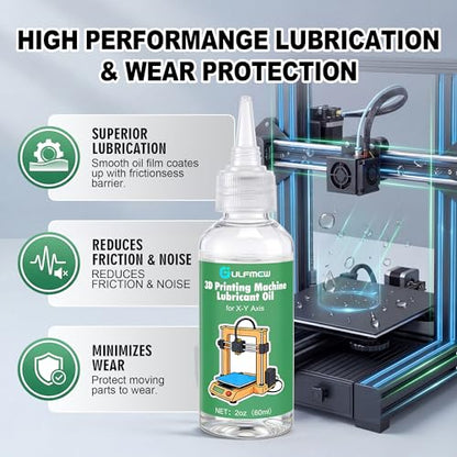 60ml 3D Printer Lubricating Oil Compatible with Bambu lab | Bearing Lubricant for X-Y Axis, 3D Printer Lube Compatible with Bambu lab X1C/A1/A1 mini/P1S/P1P Accessories