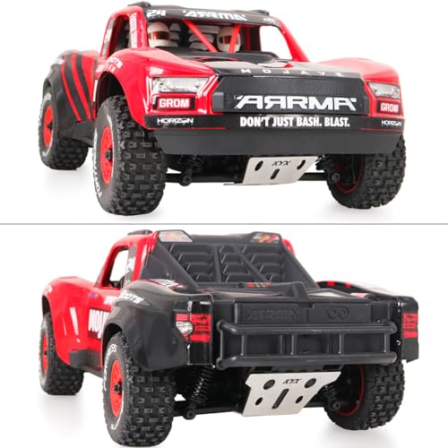 KYX Racing Stainless Steel Chassis Guard Skid Plate Guard Upgrades Parts Accessories for 1/14 RC Car ARRMA Mojave Grom Mega