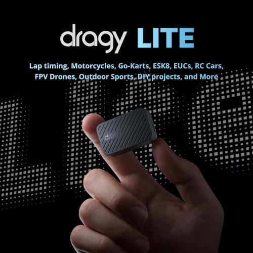 All-New dragy Lite — Ultra-Light GPS Lap Timer for RC Cars & FPV Drones | High-Precision 25Hz GPS Module with UART/Compass Output | RaceChrono Compatible | 6.5H Battery Life