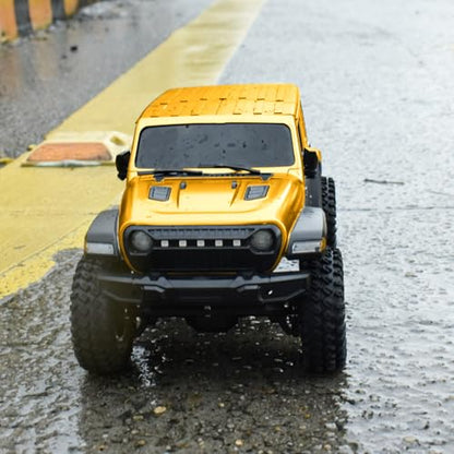 6.10in Wheelbase RC Body Shell for 1/18 ABS Hardtop Body (Yellow) | TRX4M Body with Front Rear Bumpers for TRX4M Bronco Defender Chassis - color: Yellow