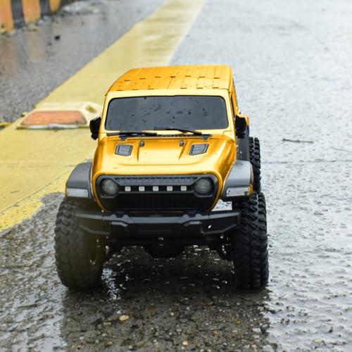 6.10in Wheelbase RC Body Shell for 1/18 ABS Hardtop Body (Yellow) | TRX4M Body with Front Rear Bumpers for TRX4M Bronco Defender Chassis - color: Yellow
