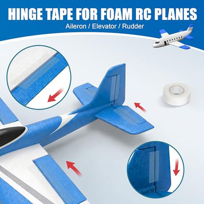 Foam RC Plane Repair Kit, Foam Glue and Hinge Tape Set, 4oz Adhesive with Brush Cap & 1" x 10 Yards RC Hinge Tape for Airplane Repair Assembly, Compatible with EPP EPO EPS Model Aircraft