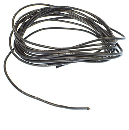10' Black 22 Gauge Super Flexible High Strand Battery/Motor Silicone Insulated Copper Wire #1191