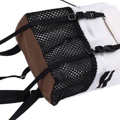 Yctze RC Simulation Backpack, Oxford Cloth Storage Bag, Stickers Backpack with Customization, Ideal for SCX10, 1/8 & 1/10 Scale RC Crawlers (White) - color: White