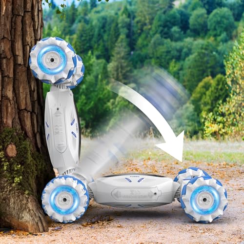Loiley Remote Control Car, Gesture Sensing RC Car Boys Toys for 6-8 Years Old, Best Birthday Gifts for Kids, 4WD, 2.4Ghz, 360° Rotating, 2 Control Modes Control Transformer Toys Twist Cars