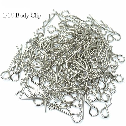 RC Crawlers Components For HSP For HPI 1/8 1/10 1/16 Replacement RC Body Shell Clip Pins Model Remote Control Car Spare Parts RC Model Car Toy Accessories 100PCS(1/16) - size: 1/16