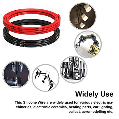 TUOFENG 16 AWG Silicone Wire - Flexible Tinned Copper, Red/Black 10ft | Ultra-flexible 16 AWG tinned copper wire (252 strands). High temp resistant (-60°C to 200°C). Easy to solder for RC & DIY. - size: 16 AWG 2 colors wire 5ft