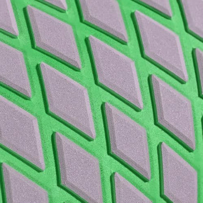 98.4"X43.31" Boat Flooring Self-Adhesive EVA Foam Boat Decking Marine Yacht RV Pool Non-Skid - color: Light grey and green