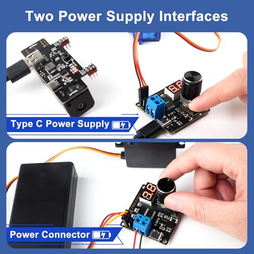 Treedix 2pcs Digital RC Servo Tester DC5V-8V 3 Modes w/Over-Current Protect | for RC Car Airplane Robots Mechanical Claws Tester Tool Essential Servo Motor Testing Tool