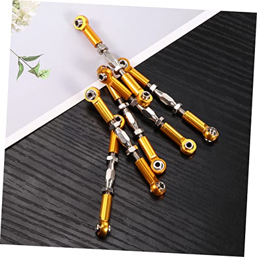 6pcs Adjustable Turnbuckle Rod Linkage for Rc Hsp Racing Trucks and Buggies Aluminum Upgrade Parts Yellow - color: Yellow