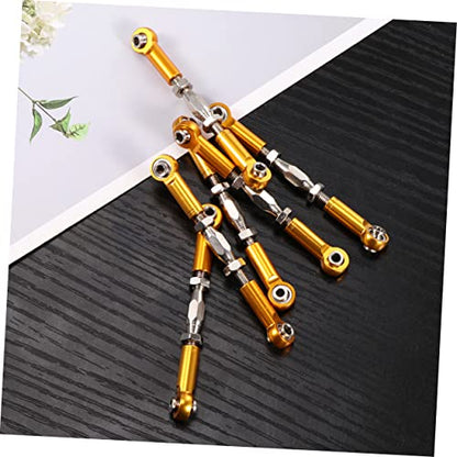 6pcs Adjustable Turnbuckle Rod Linkage for Rc Hsp Racing Trucks and Buggies Aluminum Upgrade Parts Yellow - color: Yellow