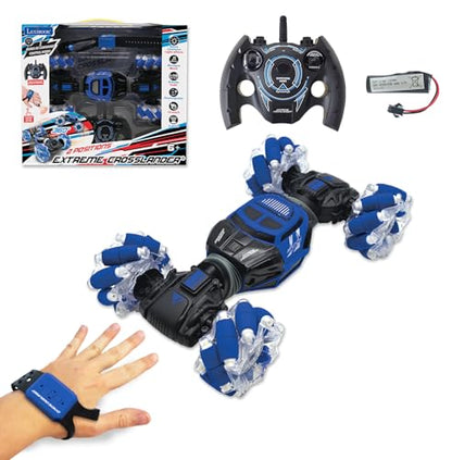 LEXiBOOK, Extreme Crosslander RC Car, RC50 | Gesture bracelet, Music, Light effects, Rechargeable - style: Crosslander Extreme - Luminous