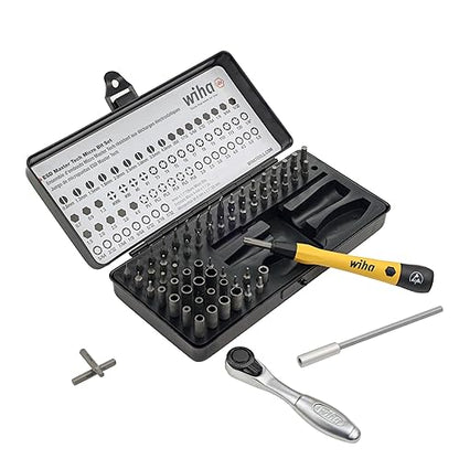 Wiha 75965 65 Piece System 4 ESD Safe Ratchet and MicroBits Set | Master Technician