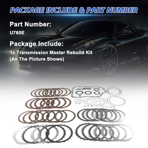 U760E U760F Transmission Master Rebuild Kit Fits for Camry Highlander RAV4 Sienna Venza 2.5L U760E - size: U760E