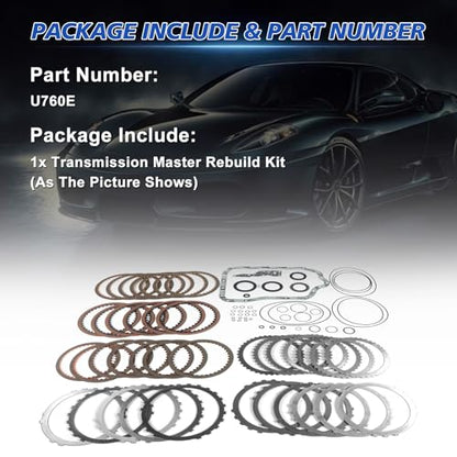 U760E U760F Transmission Master Rebuild Kit Fits for Camry Highlander RAV4 Sienna Venza 2.5L U760E - size: U760E