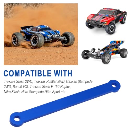 Hobbypark Aluminum Tie Bar and Suspension Hinge Pins for 2WD Traxxas Rustler VXL Slash Stampede Bandit Nitro Sport,Replacement of 2532 2640 (Navy Blue) - color: Navy Blue