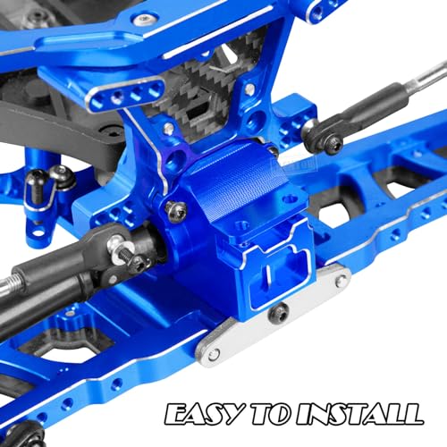 Transmission Case Gearbox Upgrades Part for 1/10 Slash/Stampede/Hoss/Rustler VXL 4X4,Aluminum Front Rear Transmission Case Gearbox Hops Ups,Navy Blue - color: Navy Blue - Upgrades